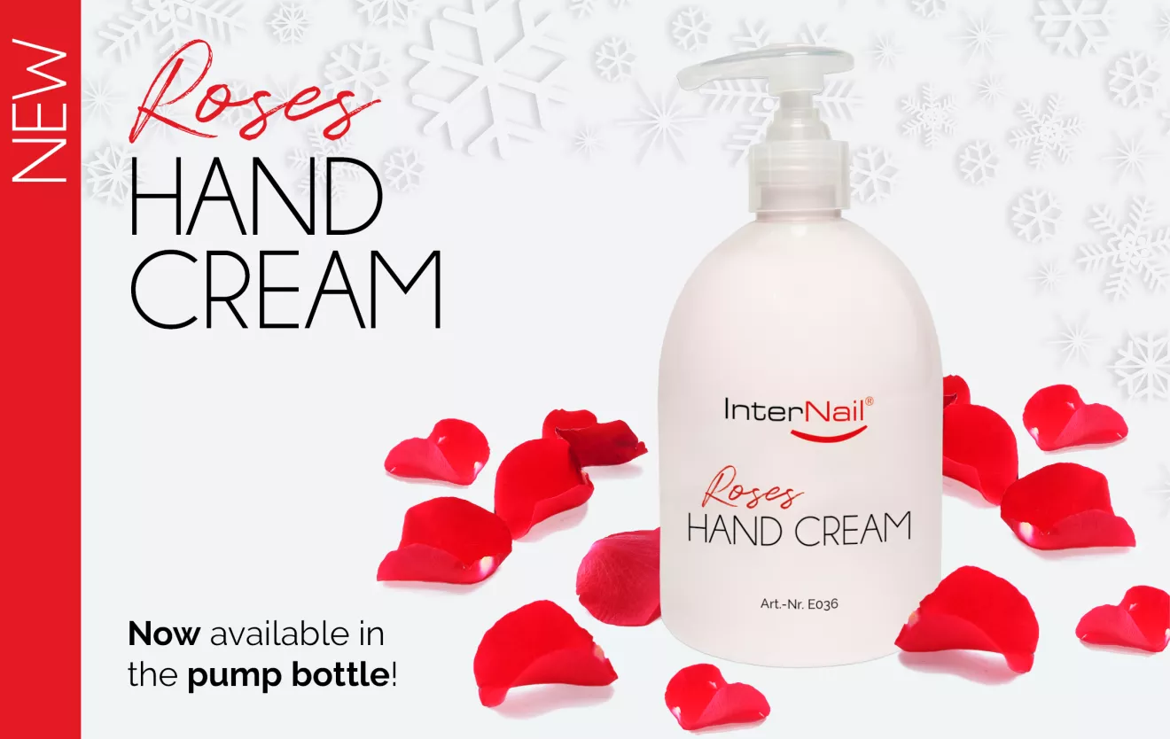 Roses hand cream in the pump bottle